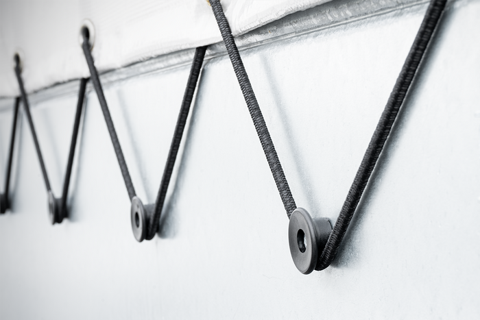 Πλευρικοί κύλινδροι ρυμούλκησης TULPLAST για την τοποθέτηση καλυμμάτων, διχτυών, μουσαμάδων, σετ 26 τεμαχίων