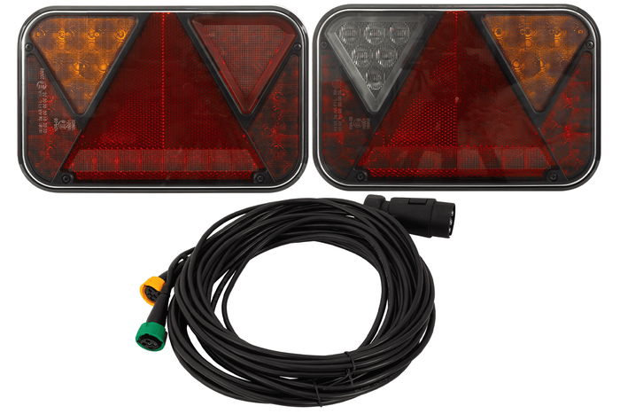 Πίσω φώτα LED FRISTOM FT-270 + πλεξούδα 7 PIN MANTES 7m