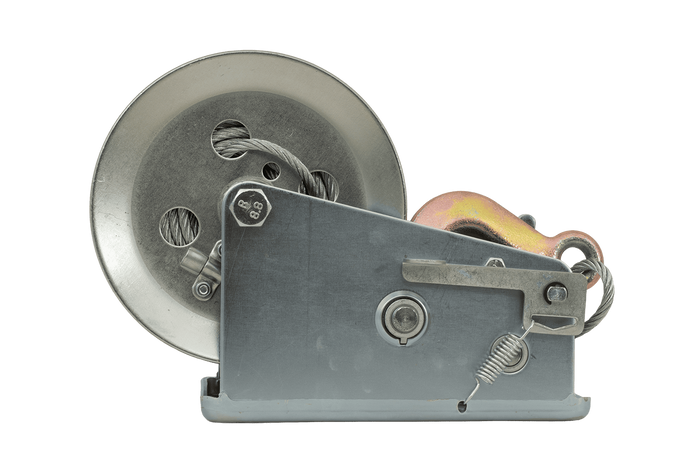 Χειροκίνητο βαρούλκο KNOTT 6X0017.008 για ρυμουλκούμενο 900kg με χαλύβδινο συρματόσχοινο