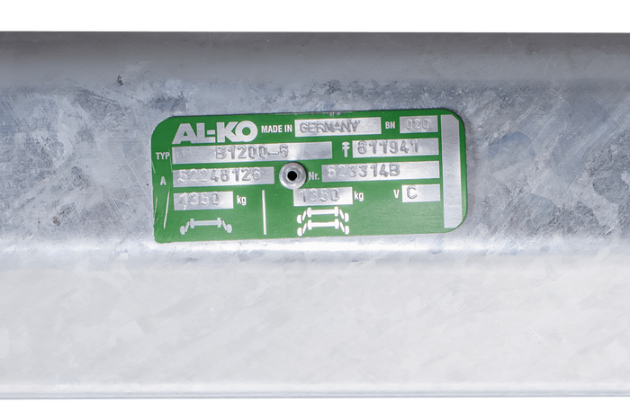 AL-KO COMPACT άξονας φρένων για ρυμουλκούμενο / ρυμουλκούμενο 1350kg 800mm 1250mm 5x112