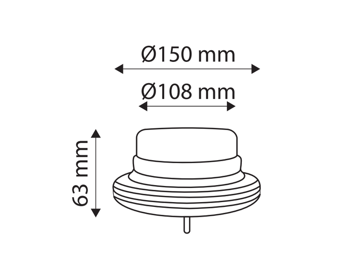 Τεχνολογία TT UFO TT.412 LED προειδοποιητική λυχνία φλας με βίδα