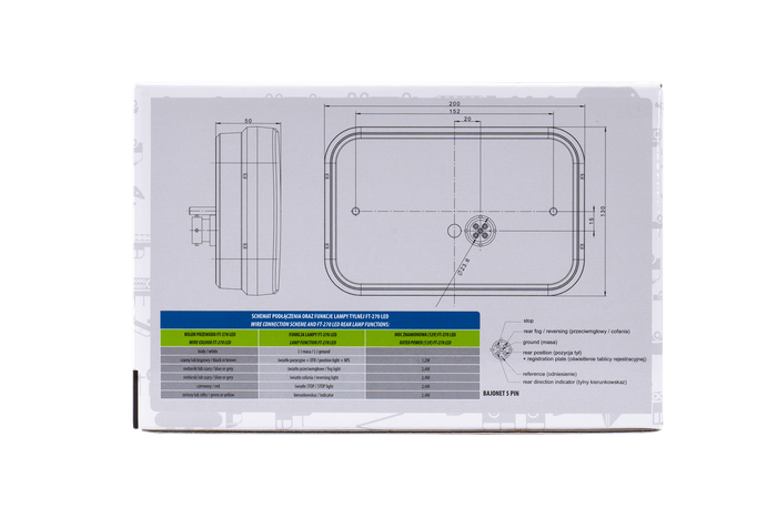 Πίσω φως Fristom FT-270 LED 5 λειτουργίες αριστερά