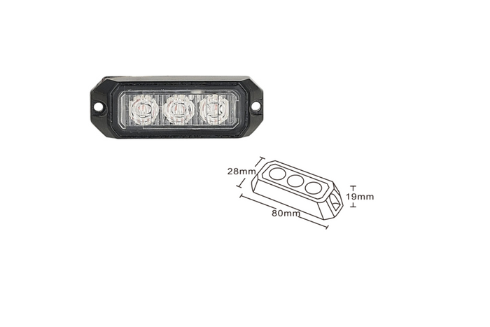 Προειδοποιητική λυχνία LED KAMAR LW0023-1, 2 λειτουργίες αναλαμπής