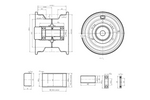 Ζάντα UNITRAILER από χάλυβα 4.5Ax6"H2 3x96 με ρουλεμάν 6205-2RS