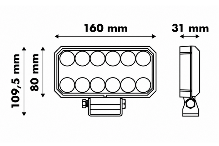 Λάμπα εργασίας LED ανακλαστήρας LAYTZ LY7304 66xLED 5800lm ορθογώνια