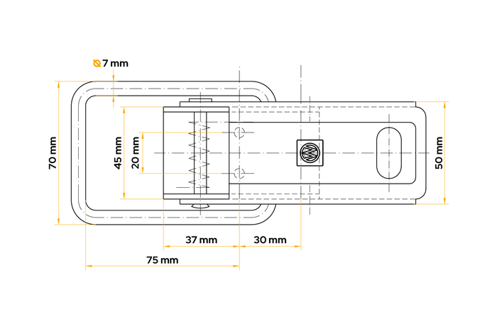 Πλευρικός γάντζος ρυμούλκησης WINTERHOFF BV 70-1