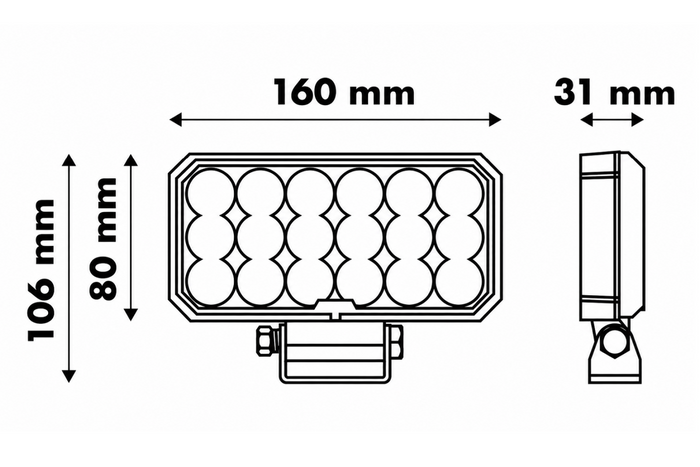 Λάμπα εργασίας LED ανακλαστήρας LAYTZ LY7305 72xLED 7000lm ορθογώνια