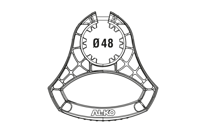 Λαβή ελιγμών AL-KO 1931978 για τροχό jockey 48 mm