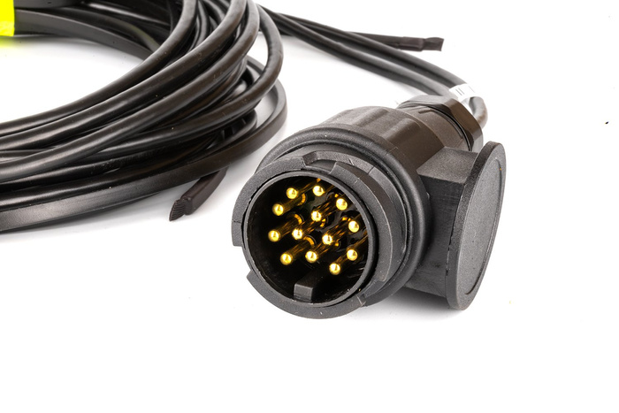 Ηλεκτρική εγκατάσταση MANTES, ζώνη ρυμουλκούμενου ρυμουλκούμενου, 5,5 m, βύσμα 13 PIN, ξιφολόγχες 2x 5 PIN