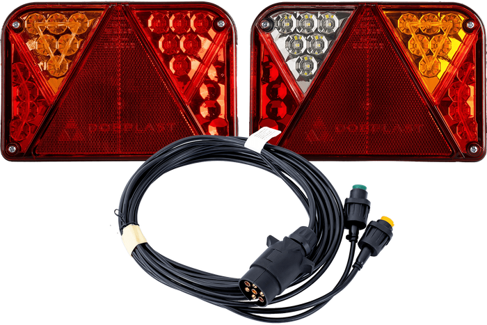 Πίσω φώτα LED DOBPLAST DPT35 + καλωδίωση MANTES 4m 7PIN