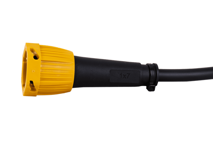 Βύσμα μπαγιονέτ 6 PIN αριστερά FRISTOM για τρέιλερ, κίτρινο με καλώδιο 1 m
