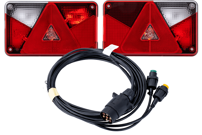 Πίσω φώτα ASPÖCK MULTIPOINT V + καλωδίωση MANTES 4m 7PIN