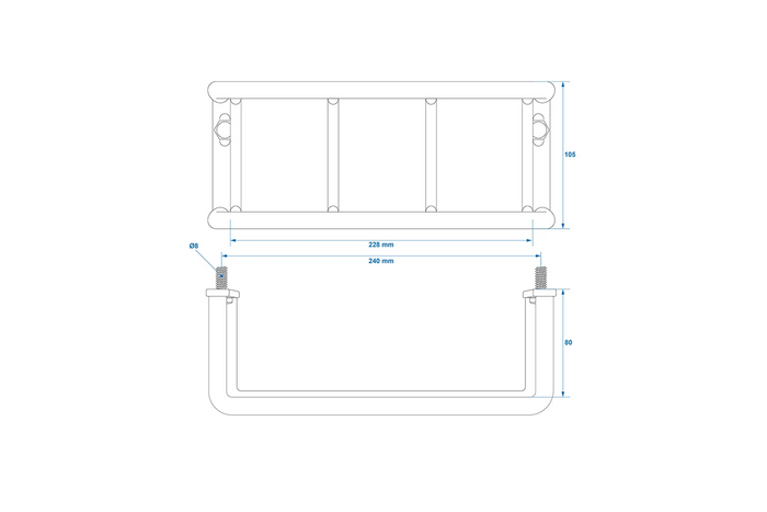 Προστατευτική μάσκα πίσω φώτων ρυμουλκούμενου ProPlus, κάλυμμα πίσω φώτων 228x105x80mm