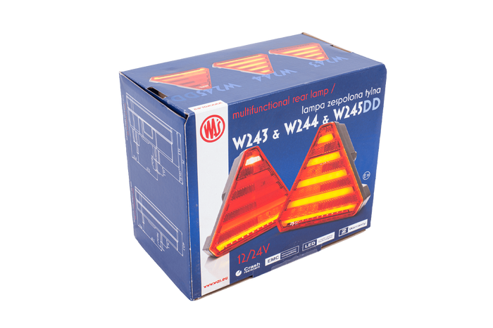 WAŚ W245 Πίσω φανός LED 6 λειτουργιών γενικής χρήσης