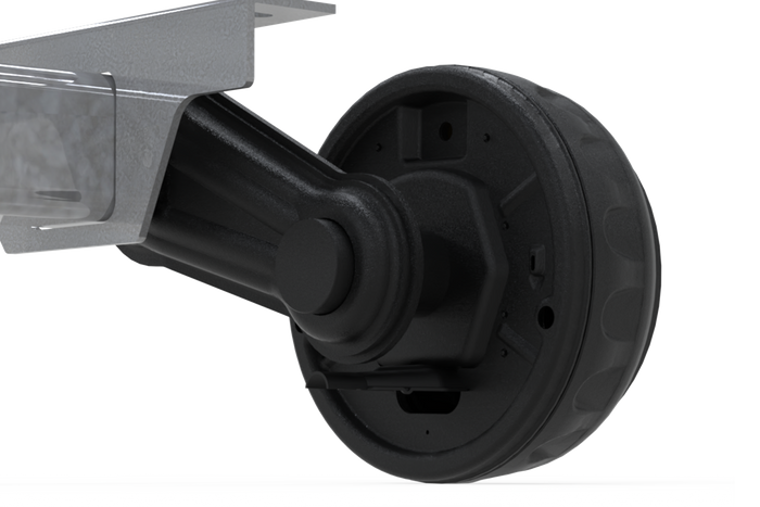 KNOTT VGB13M φρένος άξονας για ρυμουλκούμενο / ρυμουλκούμενο 1350kg 1000mm 1370mm 5x112