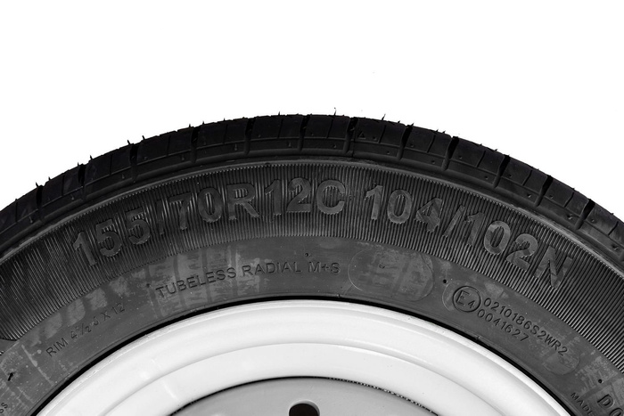 Ενισχυμένος τροχός για τρέιλερ TIRE KENDA 155/70 R12C 104/102N KENDA RIM 4.5Jx12"H2 5x112 ET:20
