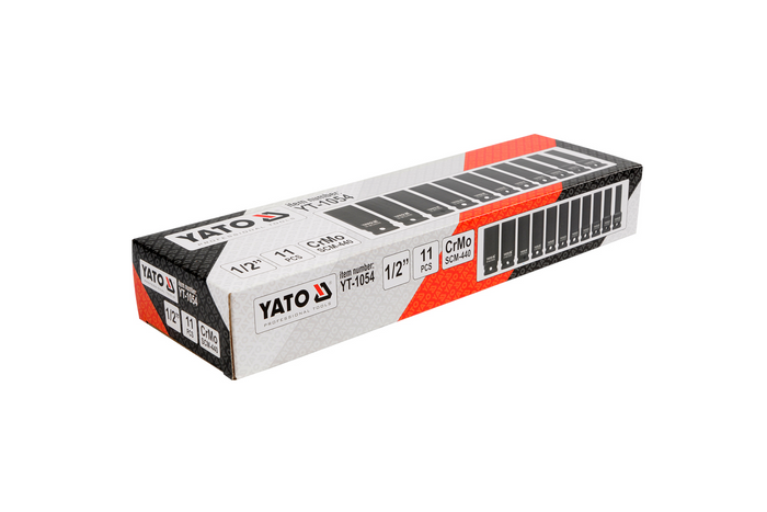 YATO YT-1054 μακριά καρυδάκια κρούσης 1/2" 11 τεμάχια.