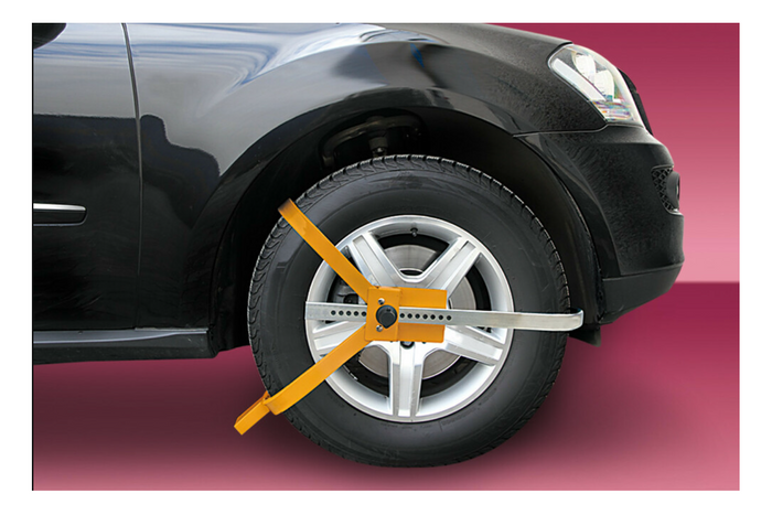 Σφιγκτήρας τροχού LAMPA, κλειδαριά τροχού γενικής χρήσης για ζάντες 13–18"