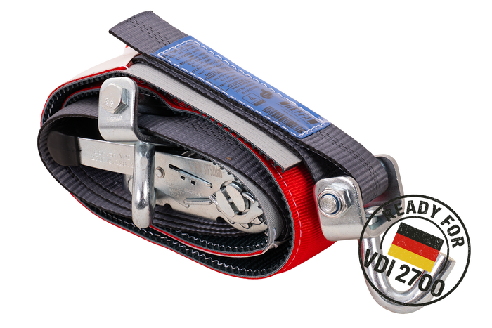 Ιμάντας μεταφοράς ρυμούλκησης HEFFA CARLINE 130, ιμάντας ασφάλισης τροχού 2,8m/50mm/5t VDI 2700