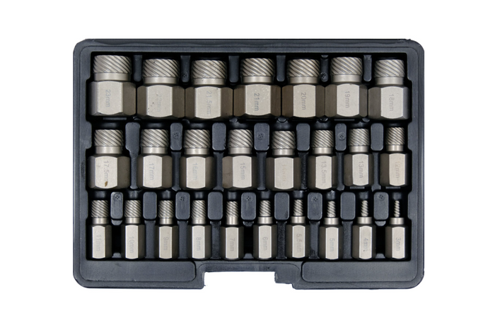 Εξολκείς βιδών για κατεστραμμένες εσωτερικές βίδες YATO YT-06034 3-23mm 25 τεμάχια.