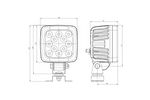 Λάμπα εργασίας LED ανακλαστήρας WAŚ W144/70 1206 12xLED 4000lm