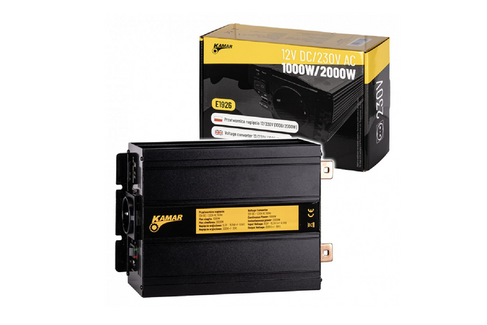 Μετατροπέας τάσης 12V/230V (1000/2000W) KAMAR E1926
