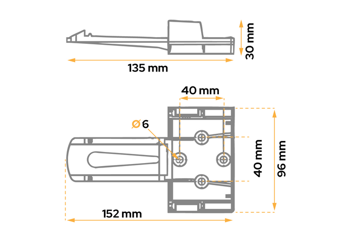 Σφήνα τροχού με βάση στήριξης AL-KO UK10 h:102mm