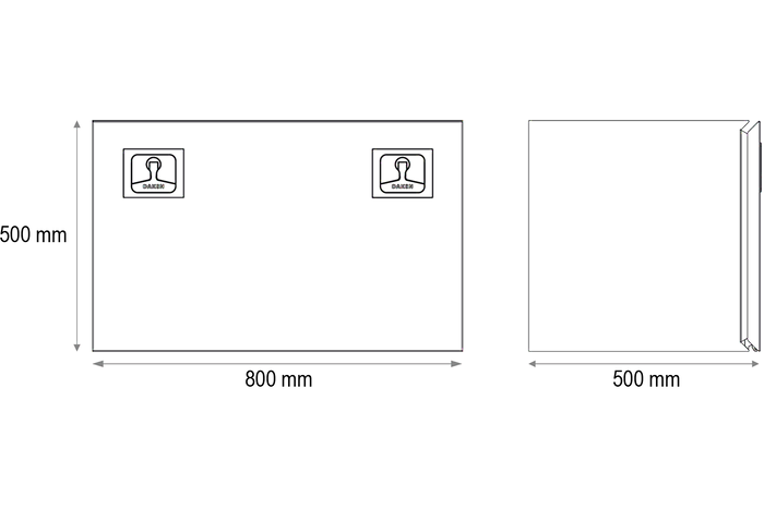 DAKEN εργαλειοθήκη 8Z2340 Z23 800x500x500mm 180l