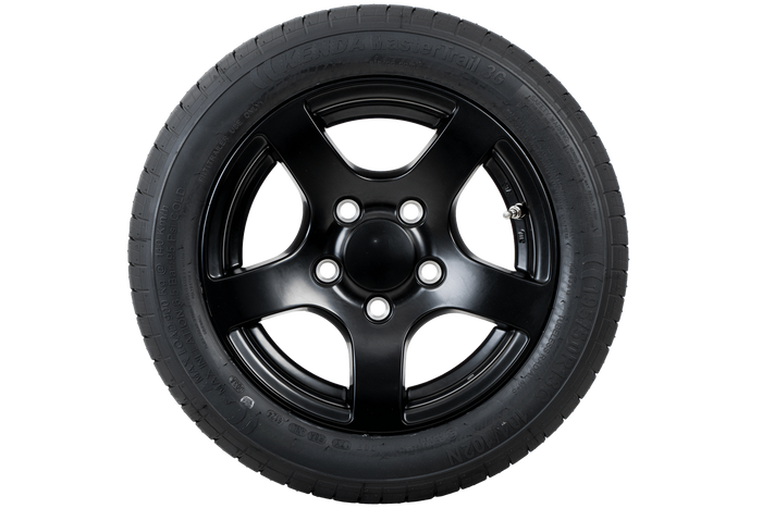 Ενισχυμένος τροχός τρέιλερ KENDA TIRE 195/50 R13C 104/102N ΖΑΝΤΑ ΑΛΟΥΜΙΝΙΟΥ STARCO μαύρο 6Jx13"H2 5x112 ET:30