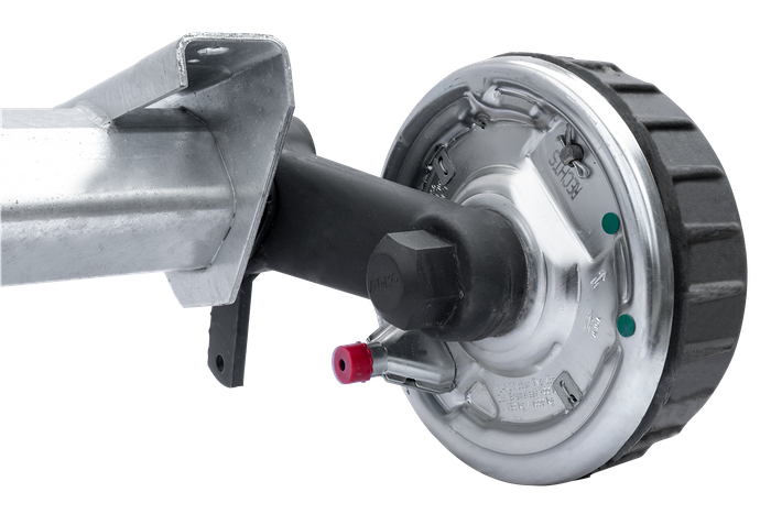 AL-KO EURO άξονας φρένων για ρυμουλκούμενο / ρυμουλκούμενο 1800kg 1450mm 1950mm 5x112