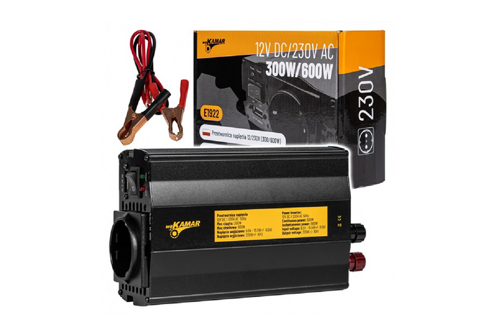 Μετατροπέας τάσης 12V/230V (300/600W) KAMAR E1922