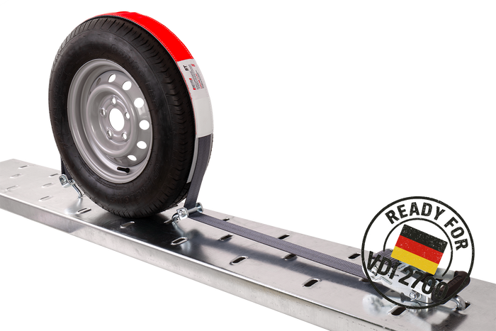 Σετ τεσσάρων ιμάντων μεταφοράς ρυμουλκούμενου HEFFA CARLINE 130, ιμάντες ασφάλισης τροχών 2,8m/50mm/5t VDI 2700