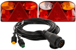 Πίσω φώτα FRISTOM FT-088 + πλεξούδα MANTES 7m 13-PIN