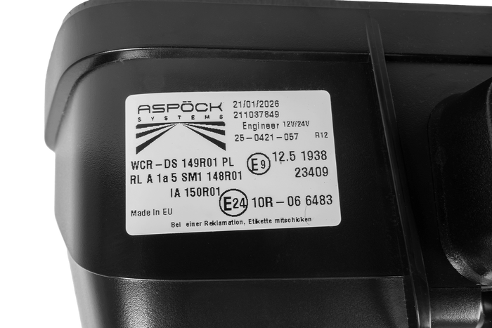 ASPÖCK LuxLED II μπροστινό φωτιστικό LED 7 λειτουργιών 6 ακίδων DEUTSCH DT06-6S αριστερό
