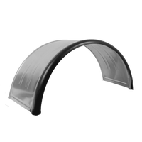 Διπλό φτερό για τρέιλερ 15-16" DOMAR DK7120, μεταλλικό θόλο τροχού 880/400mm με λαστιχένια άκρη