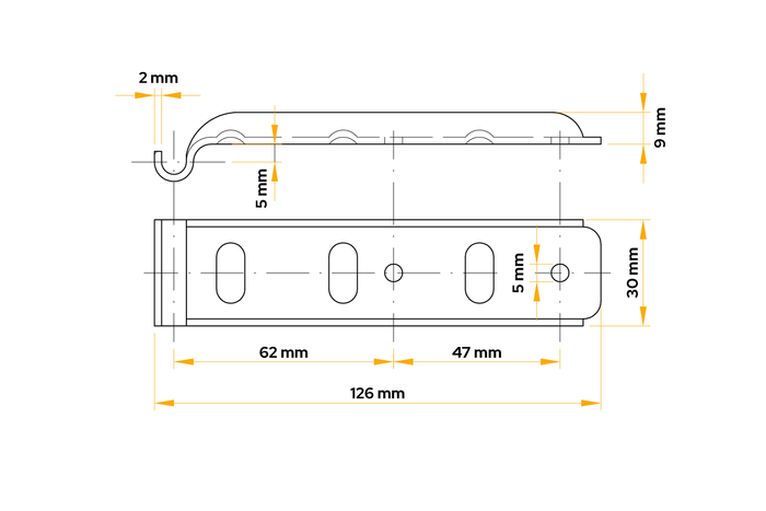 Βάση πλευρικού κοτσαδόρου WINTERHOFF BVG 10-A για πλευρικό κοτσαδόρο ρυμουλκούμενου