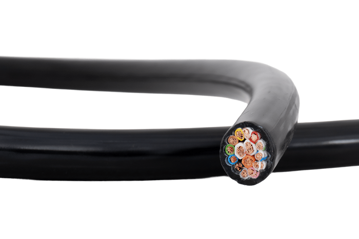 HYBSZ QLY-S 12x1.5+3x2.5 δεκαπεντάκλωνο ηλεκτρικό καλώδιο - 1m