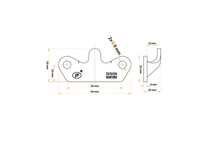 Βάση πλευρικού κοτσαδόρου STEELPRESS Z-15 για πλευρικό κοτσαδόρο ρυμουλκούμενου