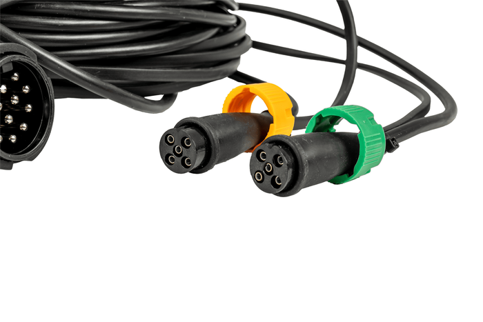 Ηλεκτρική εγκατάσταση MANTES, ζώνη ρυμουλκούμενου ρυμουλκούμενου, 7 m, βύσμα 13 PIN, ξιφολόγχες 2x 5 PIN