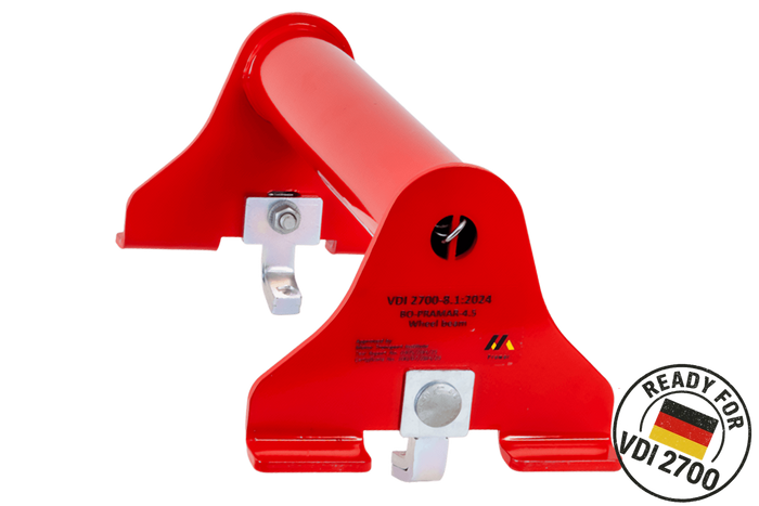 Κλείδωμα τροχού PRAMAR Radstopper VDI 2700 κόκκινο - ρυθμιζόμενο, γενικής χρήσης