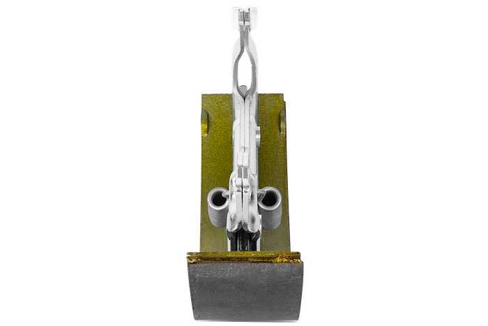 Παπούτσια φρένων για τον άξονα KNOTT 250x40 με σετ ελατηρίων, με εντατήρα