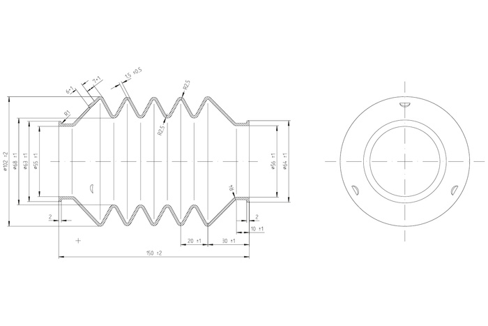 Λαστιχένια γκέτα - προστατευτικό καουτσούκ KNOTT KF27-KF35
