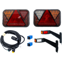 Σετ φώτων: Πίσω φώτα LED FRISTOM FT-270 + φώτα σήμανσης LED FRISTOM FT-145 + καλωδίωση MANTES 4,5m 7PIN