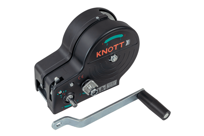 Χειροκίνητο βαρούλκο για ρυμουλκούμενο KNOTT 6X0017.311 900kg με ιμάντα