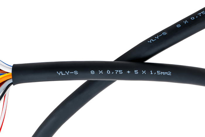 Ηλεκτρικό καλώδιο HYBSZ YLY-S 8x0,75+5x1,5 δεκατριών πυρήνων - 1m