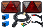 Σετ φώτων: Πίσω φώτα LED FRISTOM FT-270 + φώτα σήμανσης LED FRISTOM FT-145 + καλωδίωση MANTES 5,2m 13PIN