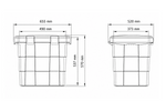 DAKEN 86004 PITBOX κουτί εργαλείων δοχείο για άμμο, αλάτι δρόμου 655x570x520mm 108,5l