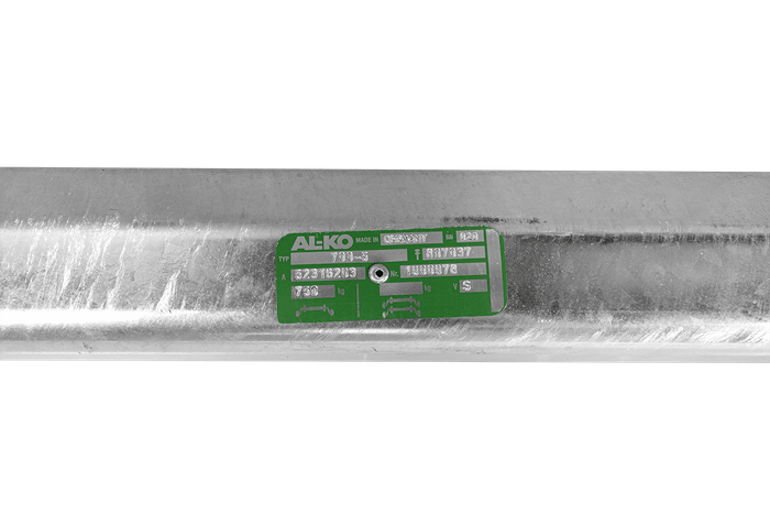 AL-KO OPTIMA άξονας χωρίς φρένο για ρυμουλκούμενο 750kg 1350mm 1840mm 4x100