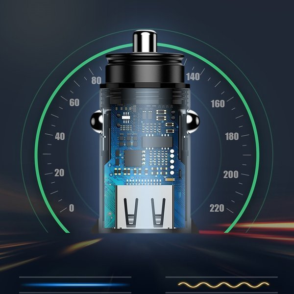 Φορτιστής αυτοκινήτου BASEUS Κυκλικός Πλαστικός USB-A, USB-C 30W