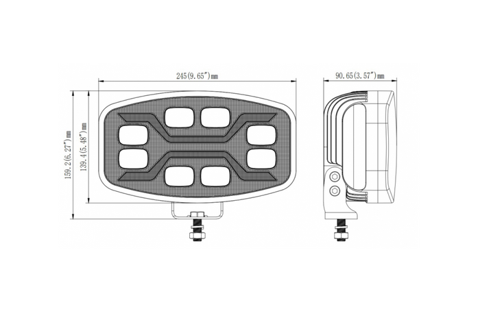 Λάμπα εργασίας LED ανακλαστήρας KAMAR X-SPIDER L3436 72xLED 1600lm